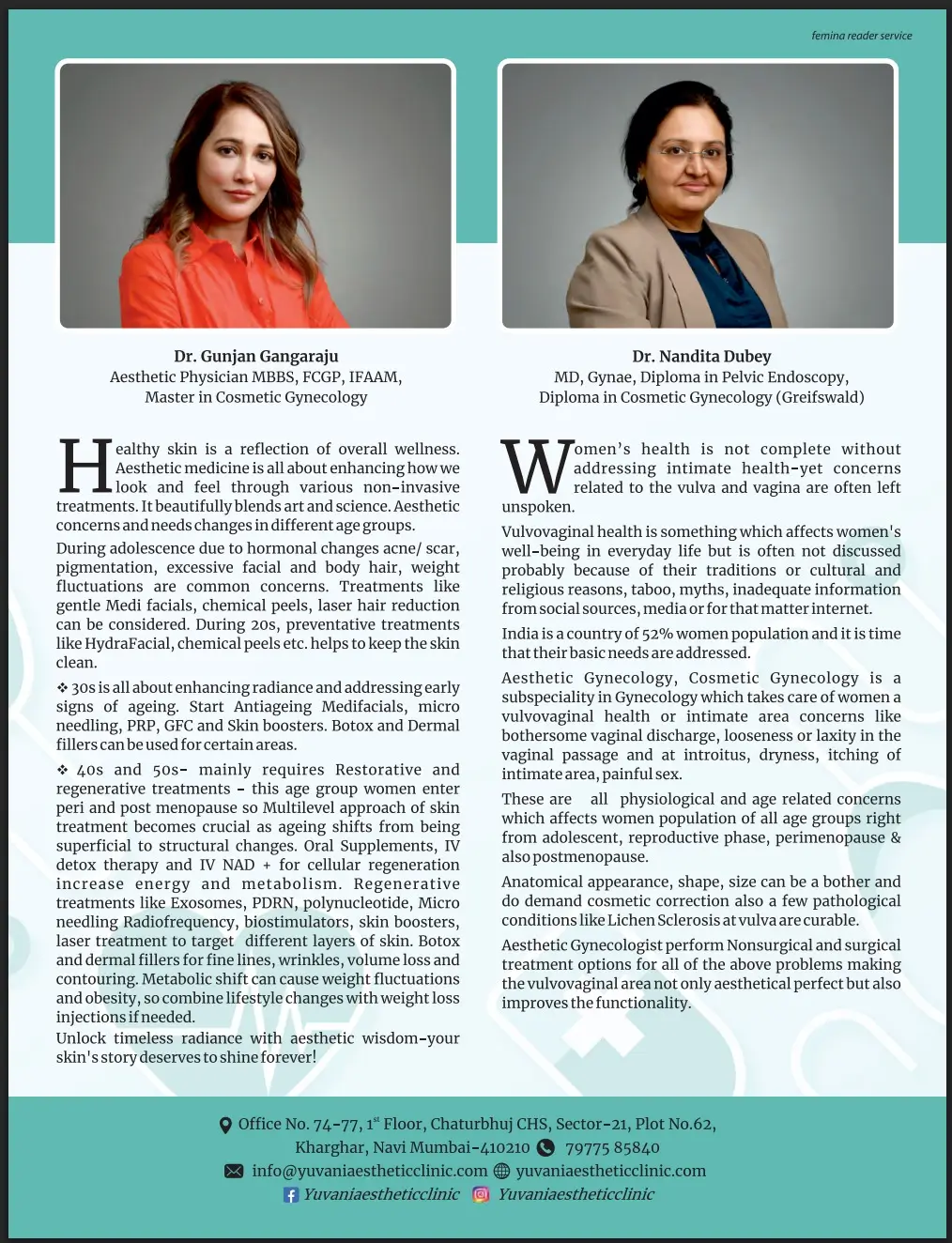 Femina reader services.