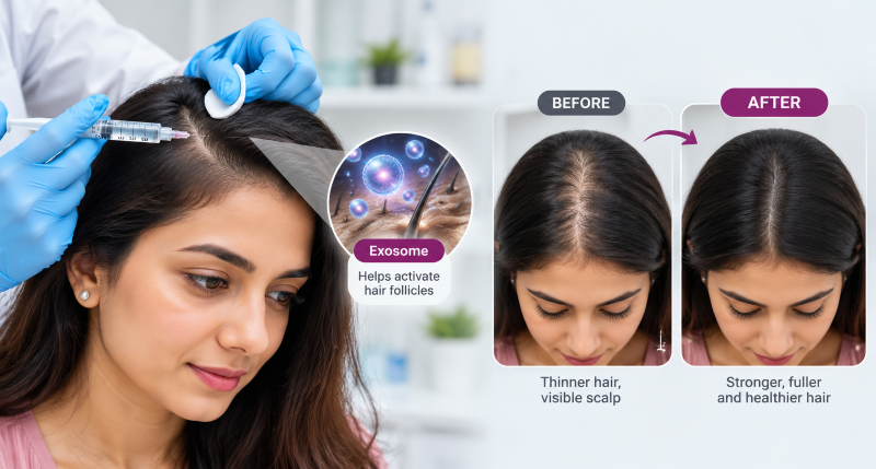 How Exosome Hair Treatment Works - Before and After Results