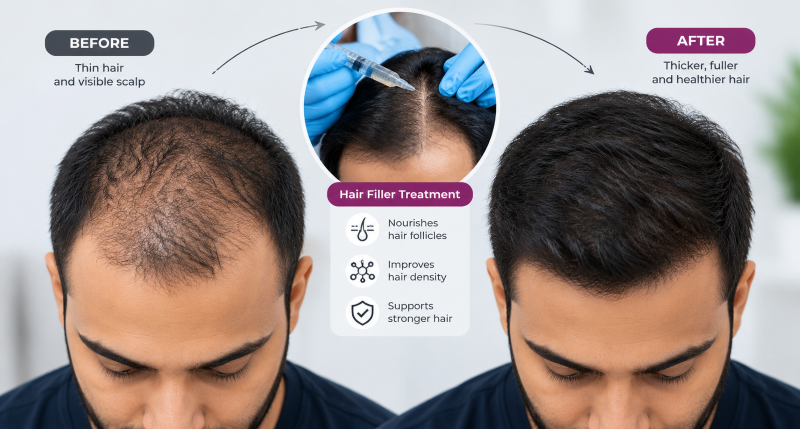 How Hair Filler Treatment Works - Before and After Results